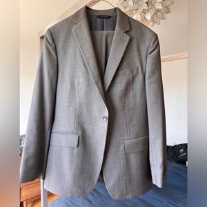 Banana Republic suit, warm grey